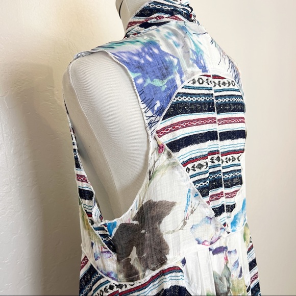 ✖️SOLD✖️•DOR DOR COUTURE•Anthropologie Mixed Media Long Sleeveless Cardigan/Vest - Picture 6 of 11